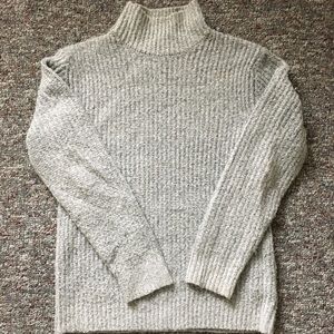 Mock Neck Grey Sweater
